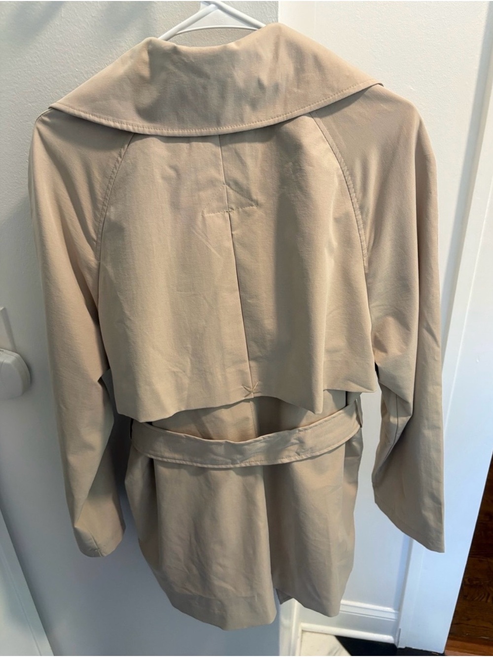 H&M Beige Double-Breasted Tie-Waist Trench Coat NWT - Picture 9 of 11